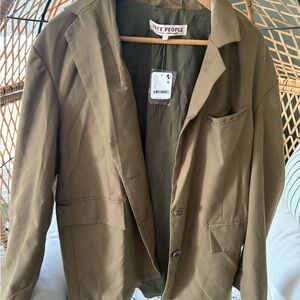Free People Over Sized Sage Blazer